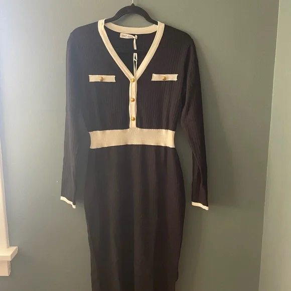 Grace Karin Black and White Women's Dress - Picture 4 of 6